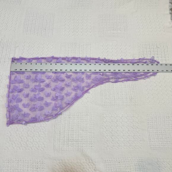 sheer mesh butterfly applique sarong swim cover side tie skirt SK 3004 - Picture 4 of 9